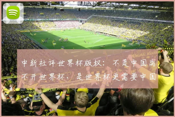 中新社评世界杯版权：不是中国离不开世界杯，是世界杯更需要中国